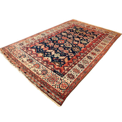 Tribal One-of-a-Kind 6'7" X 10'2" New Age Wool Area Rug in