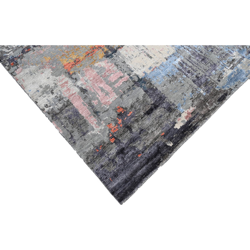 Tapis rectangulaire noir / ivoire, Rectangle 9 pi x 12 pi