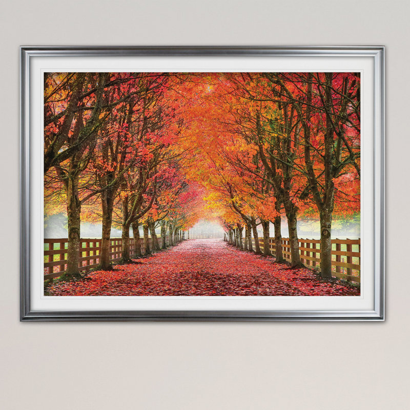 «North Bend Trees», reproduction de peinture acrylique encadrée, Argent, H 30 po x l 40 po x P 1,5 po