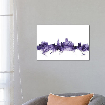 Providence, Rhode Island Skyline by Michael Tompsett - Wrapped Canvas Gallery-Wrapped Canvas Giclée