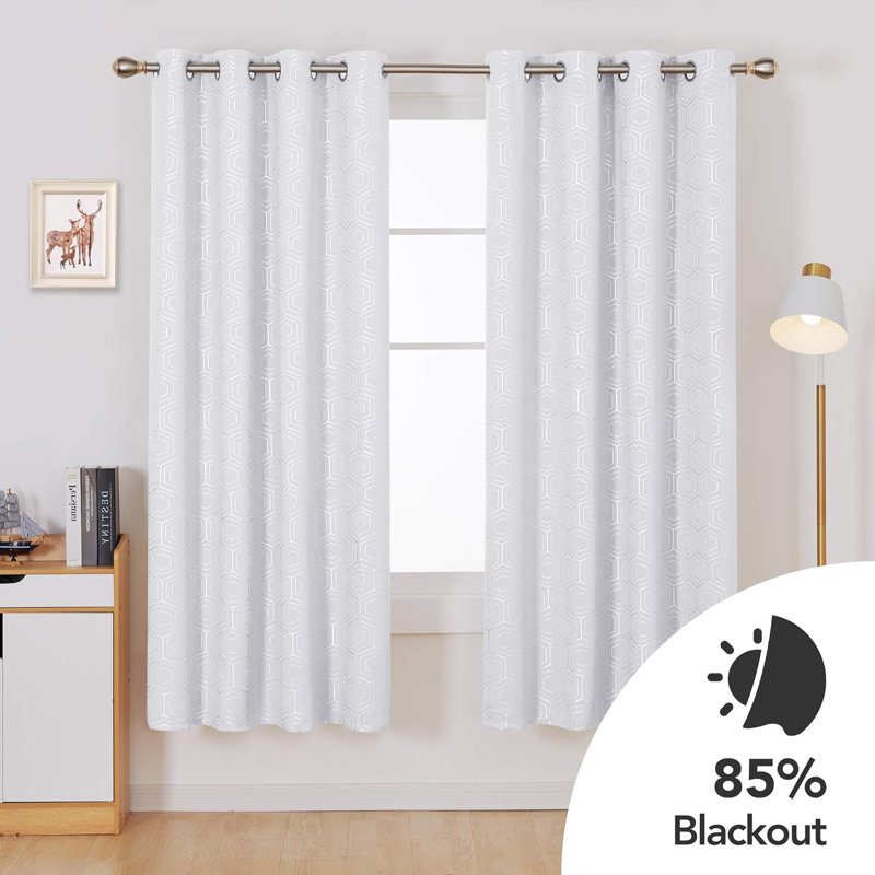 Blackout Curtain Pair, 117cm wide x 183cm high, Off-white