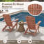Ensemble de 4 chaises pliantes à dossier haut avec accoudoirs larges en bois Costway-2004747686