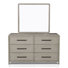 Commode 6 tiroirs en bois massif avec miroir Rippy Dehn