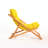 3-Piece Garden Table & Chairs Set, Solid Beech Wood, Table: 15.8 x 15.8 x 15.8 inches, Chairs: 23.2 x 35.4 x 17.3 inches | No Varnish, Water-Based Wood Preservative, Modern Yellow & Natural Colors, Durable & Stylish Outdoor Furniture-858148851