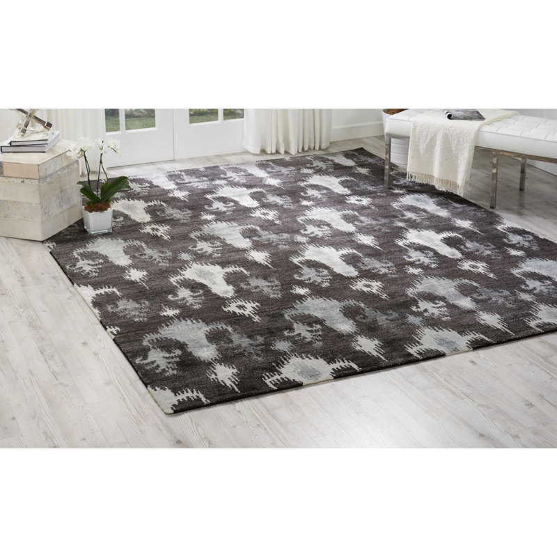 Hunterstown Wool Ikat Indoor Rug, Rectangle 3'9" x 5'9"