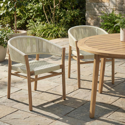 Ensemble de 2 chaises d'extérieur pour l'extérieur, beige et beige