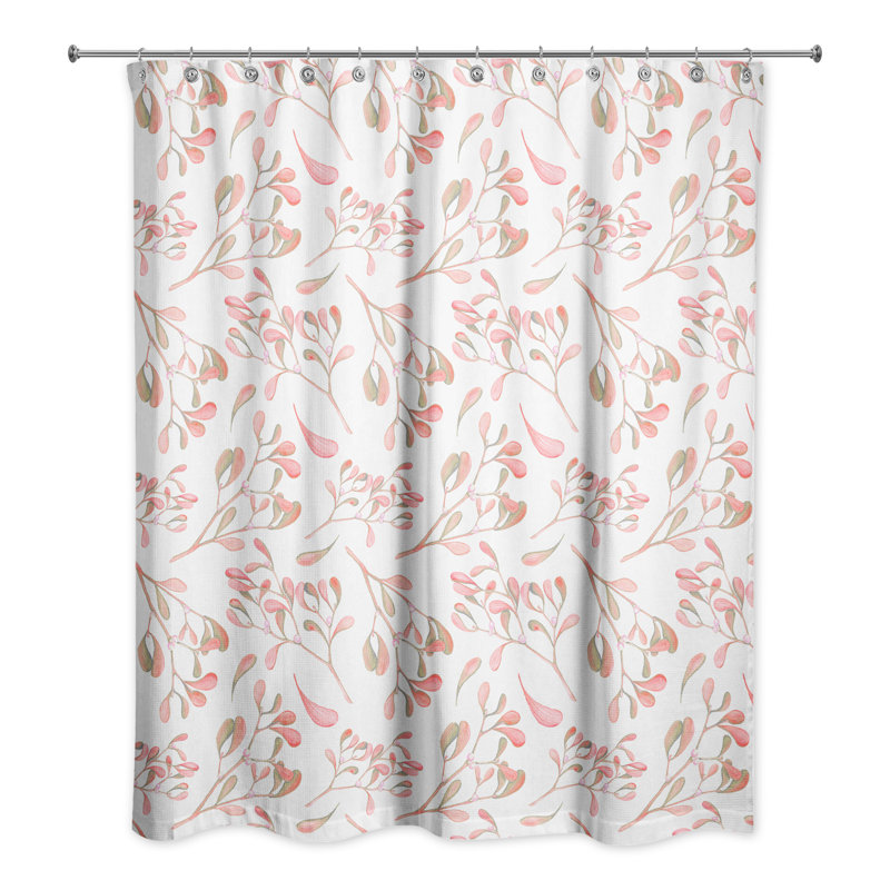 Rideau de douche simple Perine, Rouge