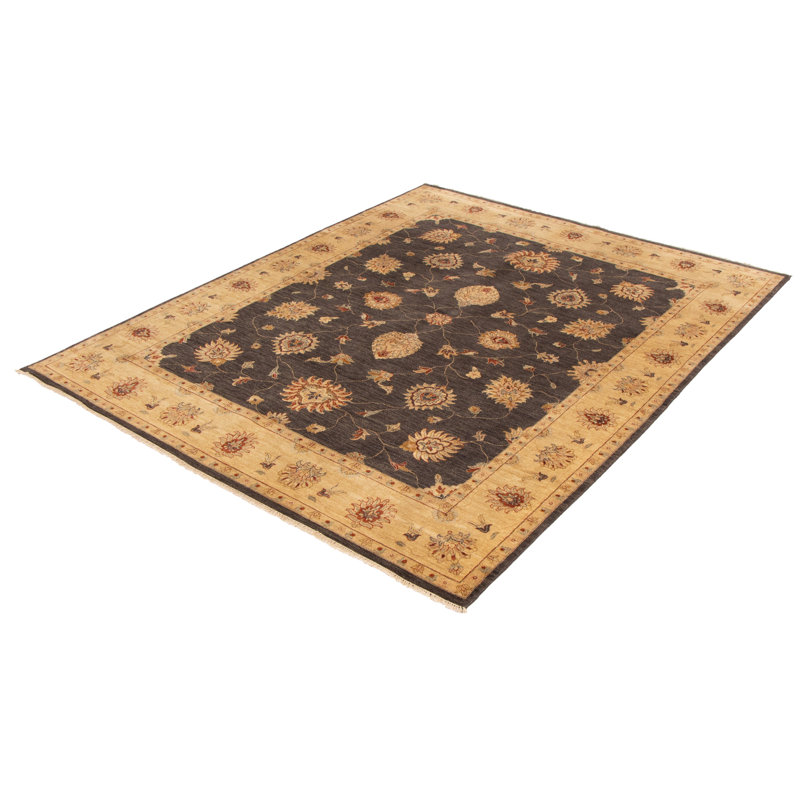 Tapis noir torsadé Chobi 8 pi 0 po x 10 pi 0 po