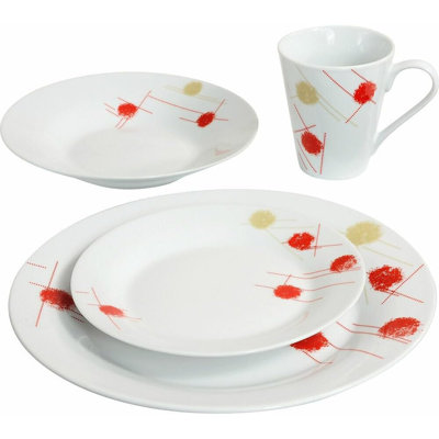 Anastaisha Piece Porcelain Dinnerware Set - Service for 4