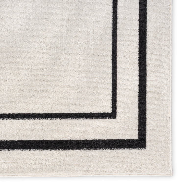 Tapis intérieur / extérieur blanc cassé Arvell, Tapis de couloir 2 pi 2 po x 7 pi 6 po
