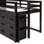 Lit mezzanine simple avec tablette fonctionnelle et armoire - Taille solide et pratique pour durer-621744430