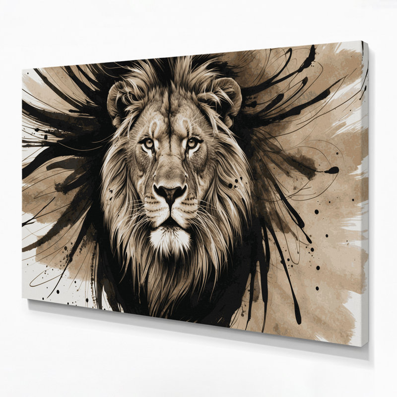«Big Cats West African Lion», art mural sur toile, H 11 po x l 14 po
