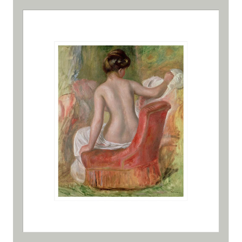 Nu dans un fauteuil par Pierre-Auguste Renoir, 15,42 po H x 13,75 po L