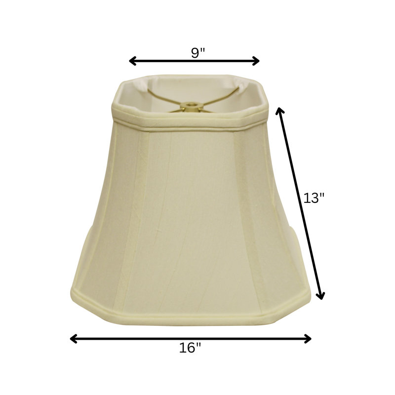 Abat-jour en tissu avec abat-jour en forme de cloche carrée, H 13 po x l 16 po x P 16 po, Oeuf