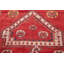 Tapis unique en laine noué à la main style Lori des années 1930 de 4 pi 11 po x 9 pi 9 po rouge Niyanah