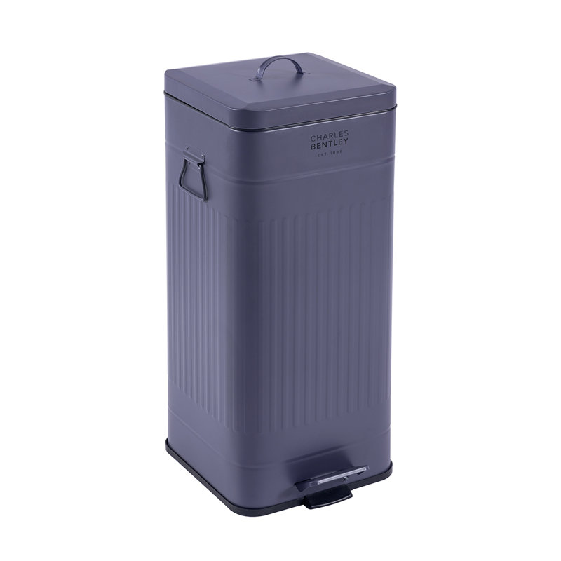 Pewamo Steel Step On Kitchen Trash Can - 30L, Blue