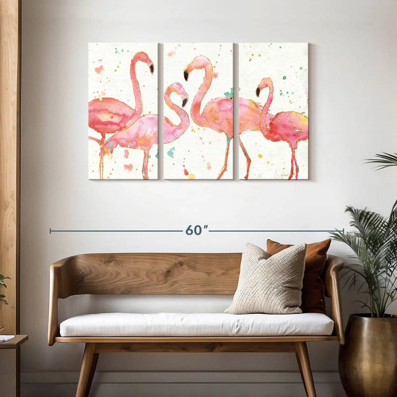 Flamant rose I, H 28 po x l 45 po