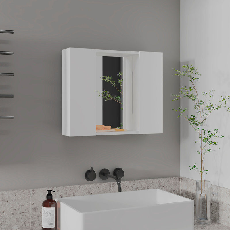Ellegrini 1-Drawer Medicine Cabinet White