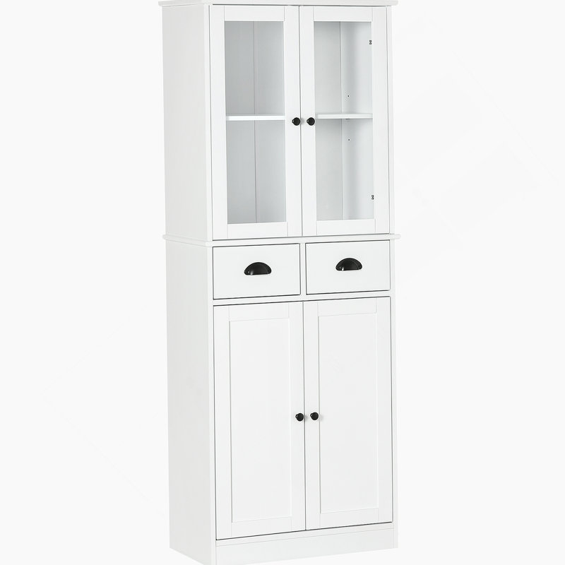 Garde-manger autoportant de 61 po de style traditionnel avec portes à fermeture douce