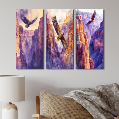 Aigle au-dessus du canyon I - Collection d'impressions sur toile d'aigle