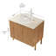 Meuble-lavabo moderne, armoire en bois et lavabo en verre 30 po, style rustique
