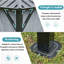 Pavillon de jardin en aluminium avec toit en acier galvanisé double Aoxun 10 pi x 12 pi