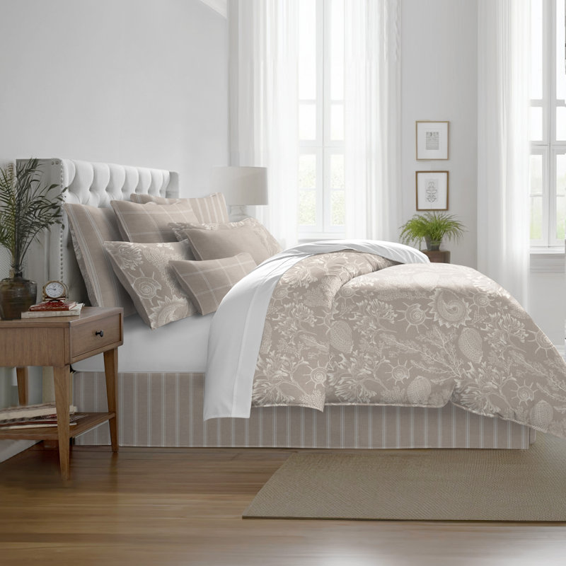Shellabrate Natural Cotton Coverlet Set  8 Piece, King Coverlet + 7 Additional Pieces