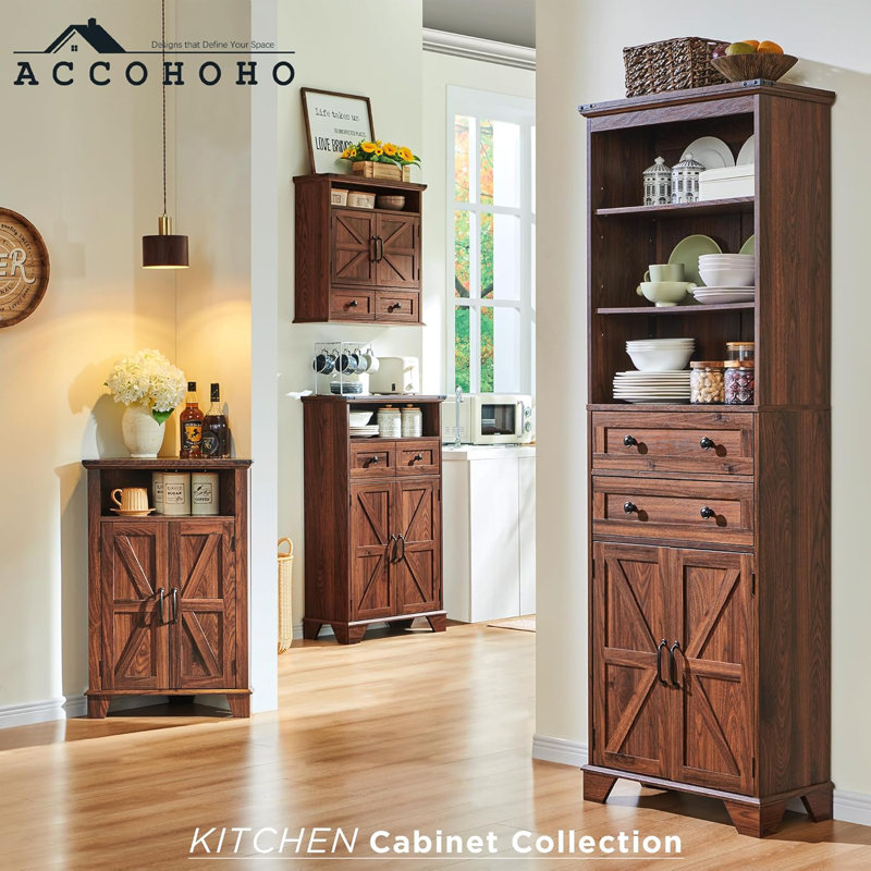Armoire de rangement 72 po, Brun