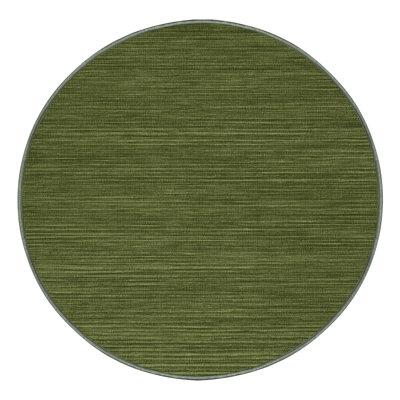 Machine Washable Solid Green Area Rug