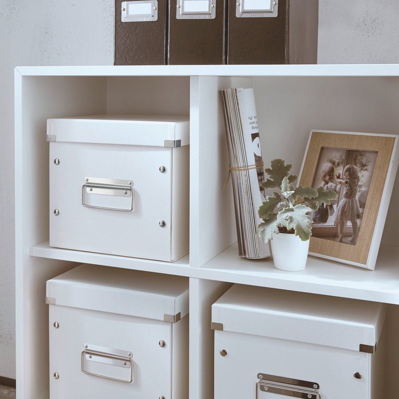 Leitz Decorative Bin, White, 26cm H x 24cm W x 26cm D