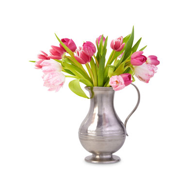 Silver 11.8" Metal Table Vase