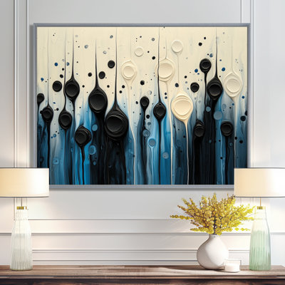 «Black White Wave», volcanique rythmique II, peinture sur toile