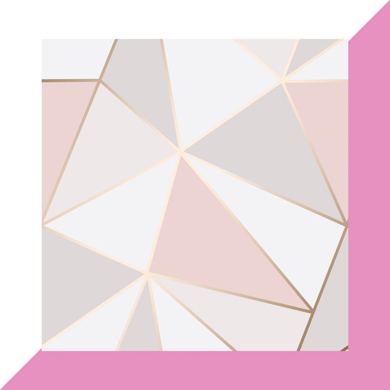 Addisyn 10m x 53cm Semi-Gloss Wallpaper Roll, Rose Gold