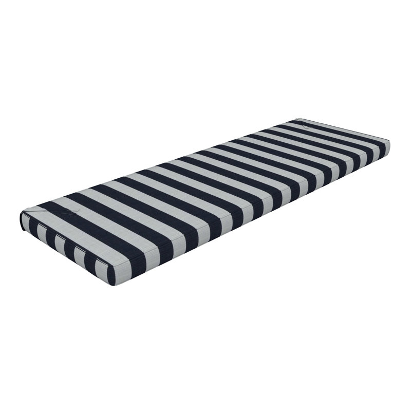 Sunbrella® Indoor/Outdoor Bench Seat Cushion, 3" Thick, 56" W x 19" D, Sunbrella® Expressive Mist