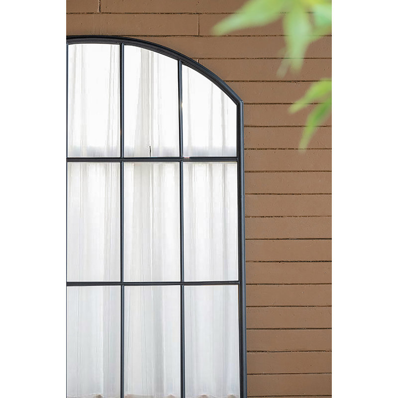 Miroir de jardin Bordeaux - 66 x 1,6 x 39,5 po, Noir
