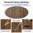 Round Sintered Stone Wood Grain Table Top-116492918