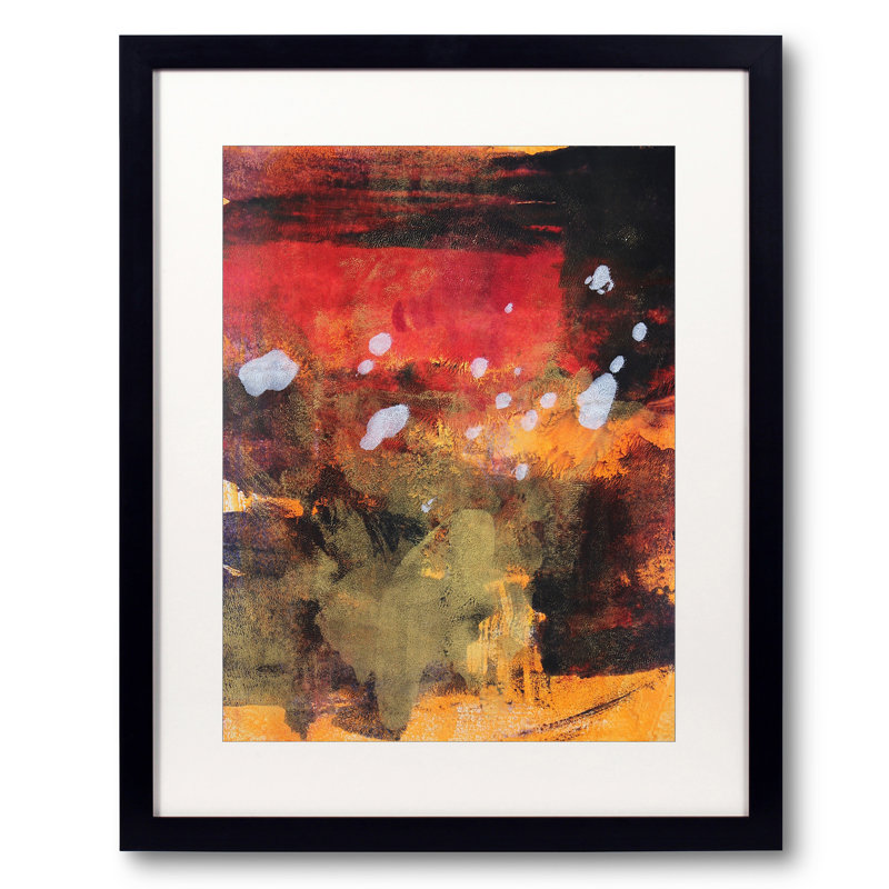 7,2,2003 par Simona Gocan - Peinture, H 21,25 po x l 17,25 po, Papier avec cadre noir