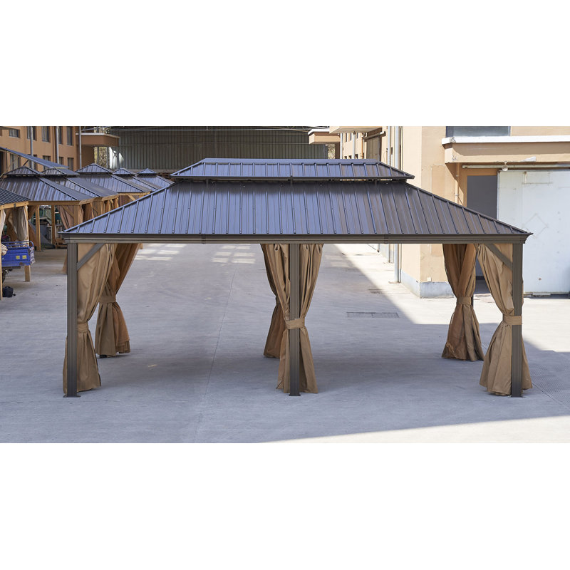Abri de jardin permanent à toit rigide 12 * 20FT