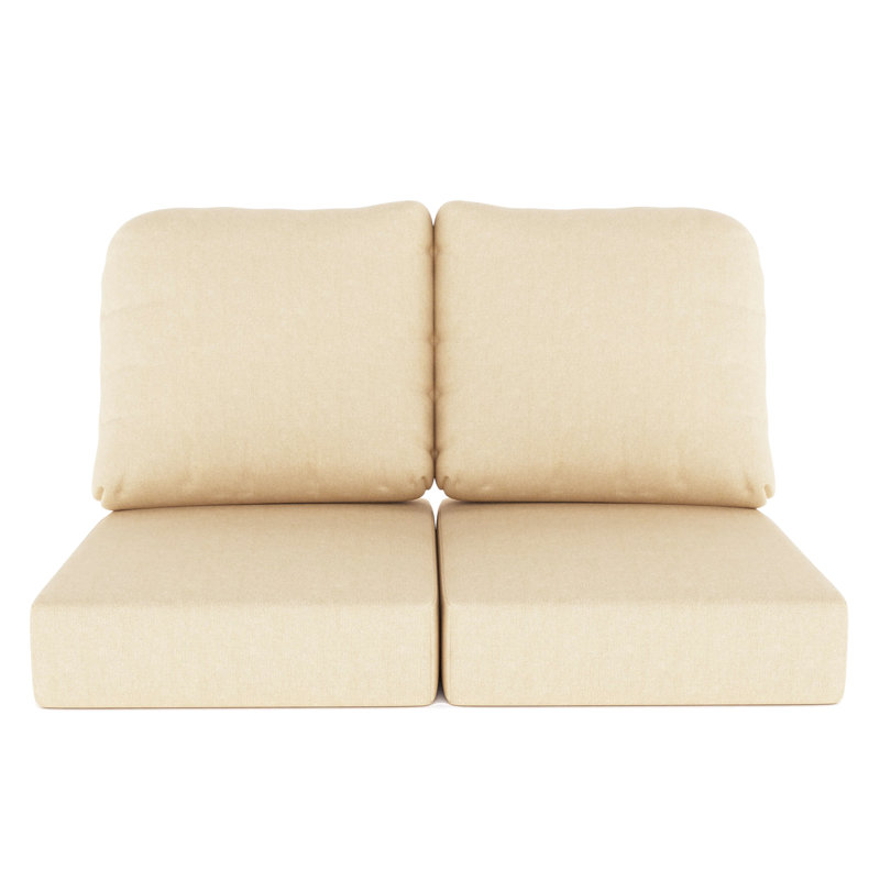 Amala Sunbrella® Indoor/Outdoor Loveseat Cushion, Canvas Canvas Sunbrella® Canvas