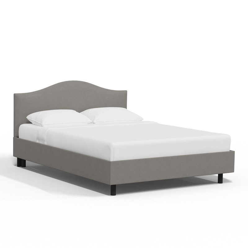 Eaucourt Upholstered Platform Bed, Classic Grey Linen, California King