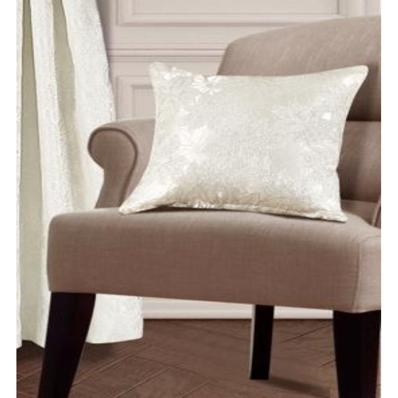 Itzel Floral Square Cushion Cover, Cream, 56cm H x 56cm W x 1cm D