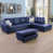 Similicuir bleu est en rupture de stock