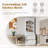 Modern 83.7" High Kitchen Pantry with Faux Marble Top, Freestanding Tall Hutch Cabinet, 5 Drawers & Adjustable Shelves, White-1990781502