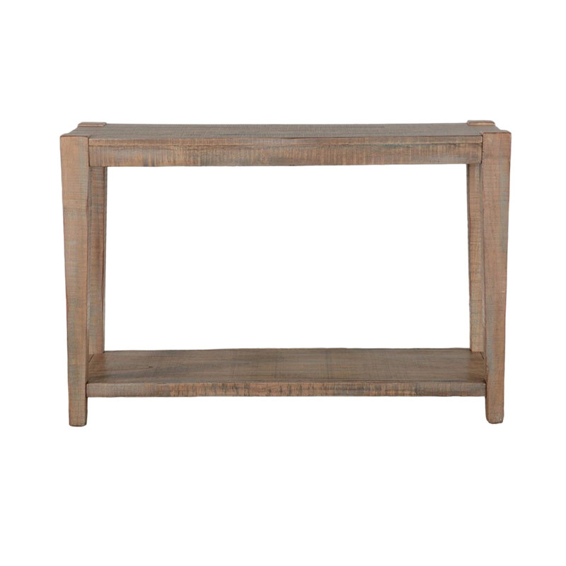 Table de canapé rectangulaire Lilly, 1 tablette, acajou brun clair, 48 po