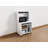 Microwave Cart Computer Cart Utility Cart With Hutch Shelves Spice Rack Mobile On Locking Castors White-970932743