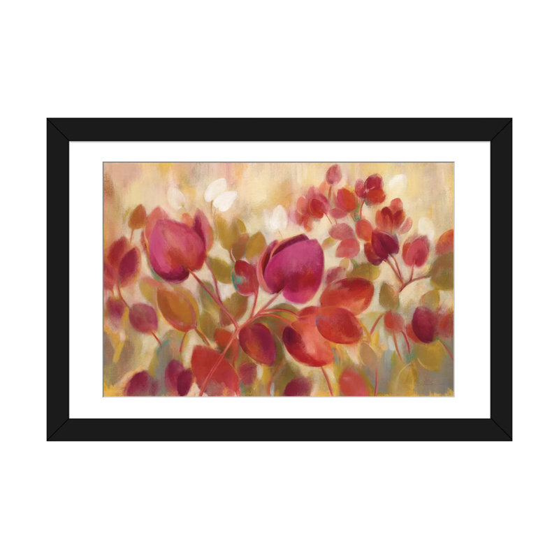 « magenta tropical », impression sur toile, Papier d'art encadré noir, Blanc, H 24 po x l 32 po x P 1 po