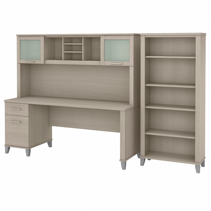 Ovia Computer Desk, Sand Oak