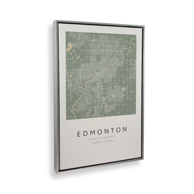 Edmonton Street Map Canvas Art Print