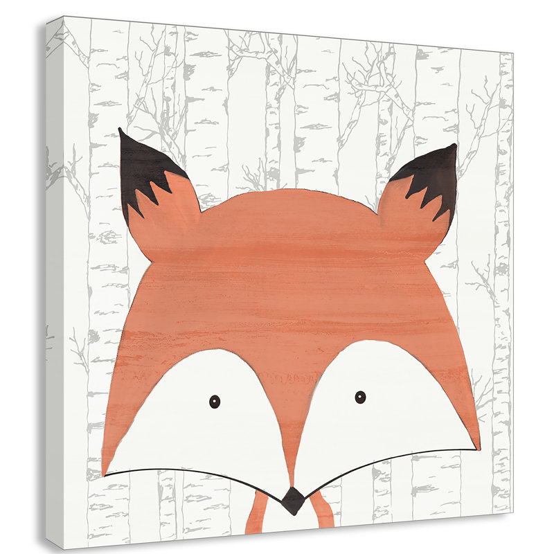 Art sur toile, "Woodland Friends 2", H 16 po x l 16 po x P 1,5 po