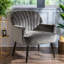 Chaise d'appoint moderne en velours, conception ergonomique avec pieds en métal pour n'importe quelle pièce